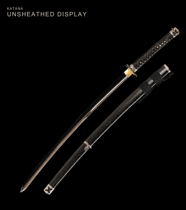 Han-Tachi Katana — Mirror-Polished 5160, Textured Black Saya