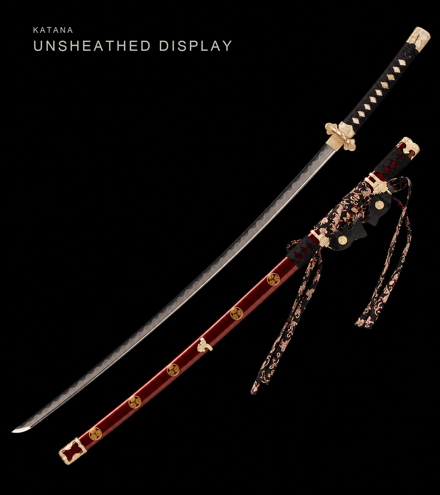 Unsharpened Shogunate Collector Tachi — Clay-Tempered, Copper Fittings — view 1