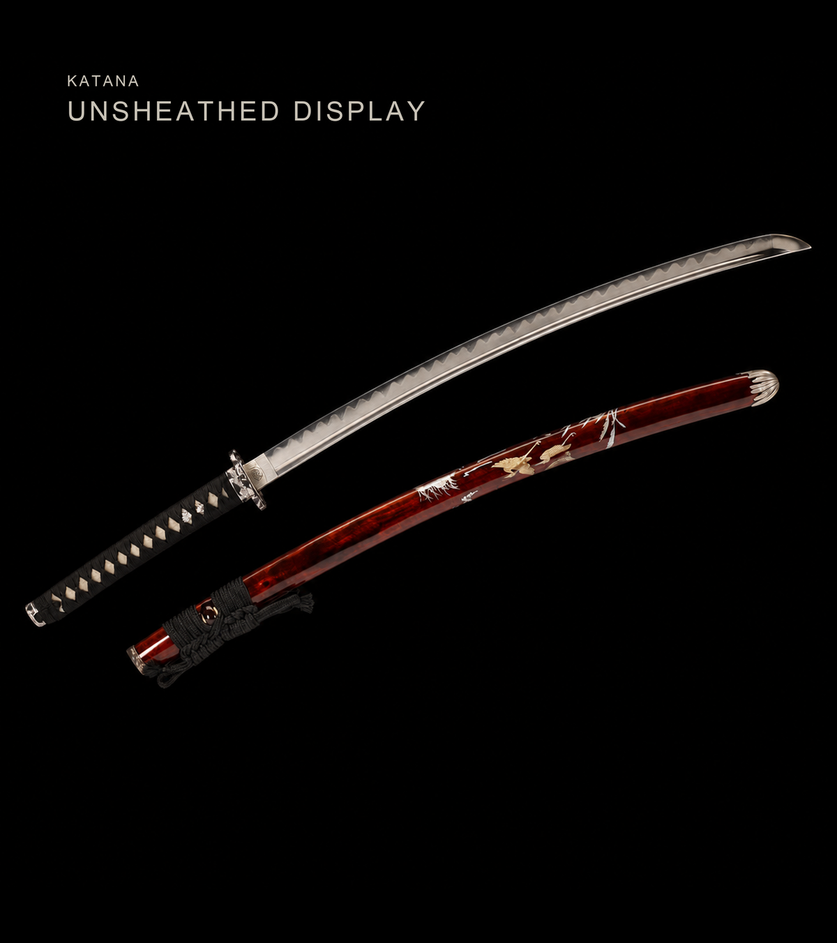 Unsharpened Silver-Gilt Collector Katana — Clay-Tempered, True Yokote — view 1