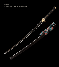 Unsharpened Phoenix Collector Katana — Black Saya, Copper Phoenix Tsuba — gallery image 1
