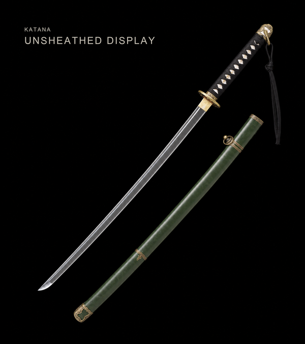 Unsharpened Type 98 Gunto Reproduction — Mirror-Polished, Leather-Wrapped Saya — view 1