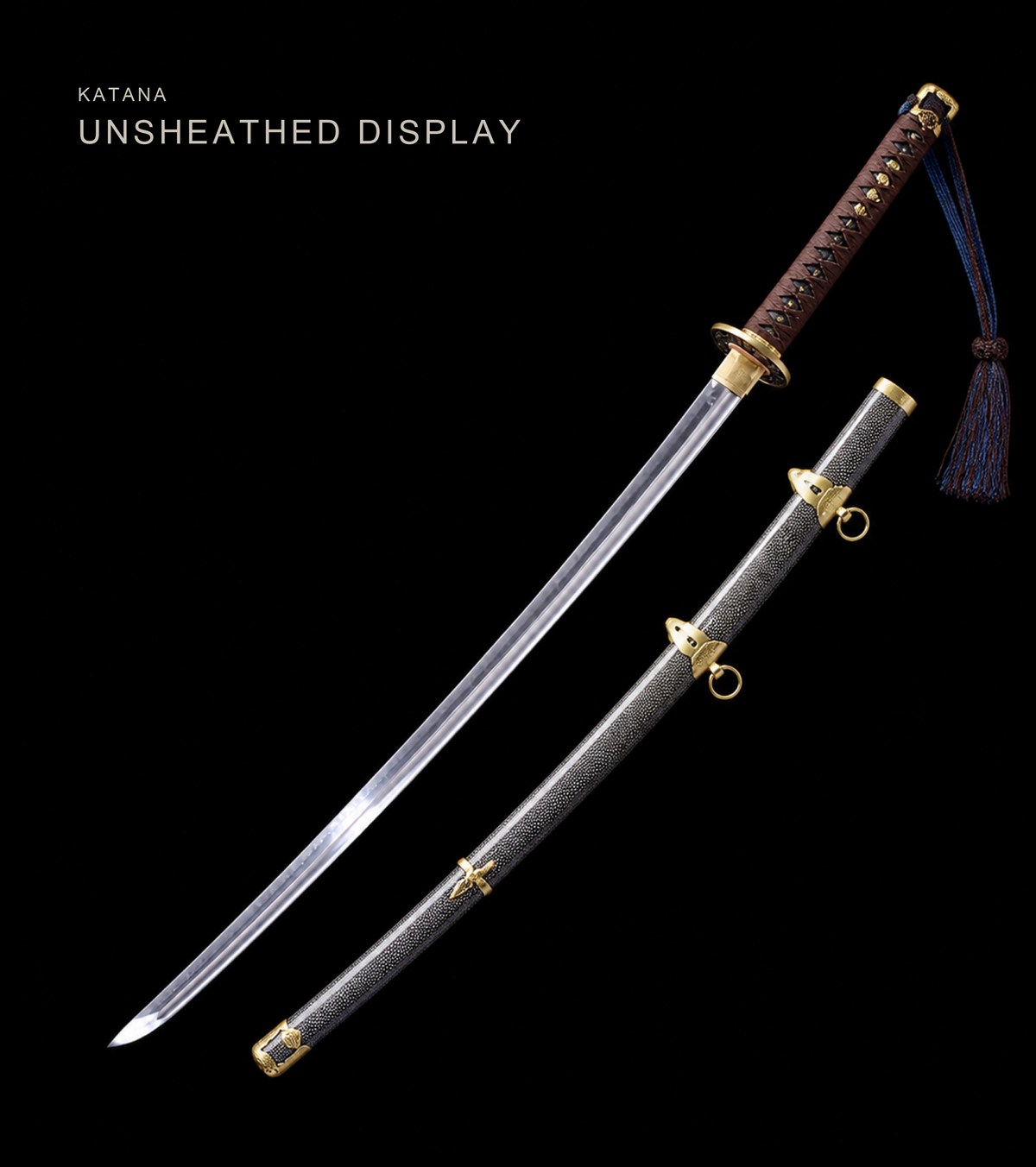 Refined Jigane WWII Navy Sword — Brown Ito, Rayskin Saya