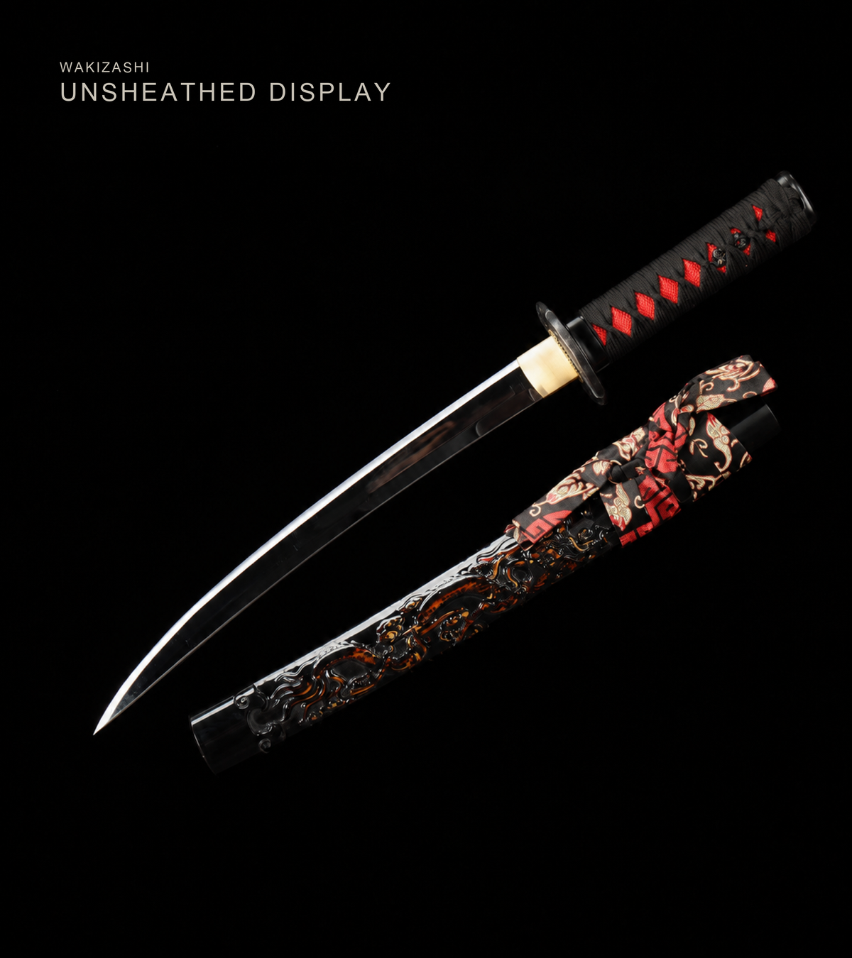Unsharpened Collector Wakizashi — 1065 Carbon Steel, Mirror Polish — view 1