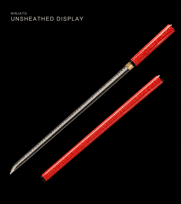 Unsharpened Straight-Blade Ninjato Collector Sword — T10 Tool Steel, Clay-Tempered — view 1