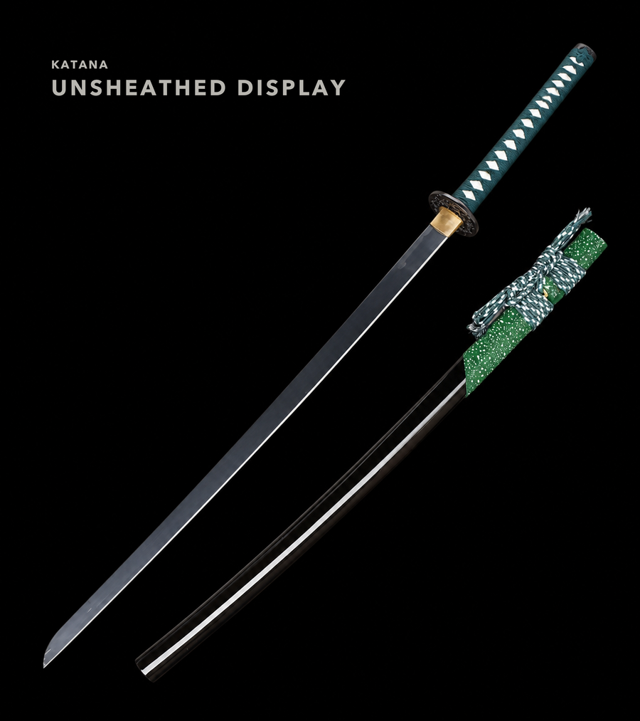 Unsharpened Hira-Zukuri Silver-Dragon Collector Katana — Mirror Polish, Alloy Fittings — view 1
