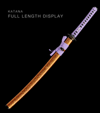 Unsharpened Collector Katana — Lavender Ito, Gold Metallic Saya — gallery image 2