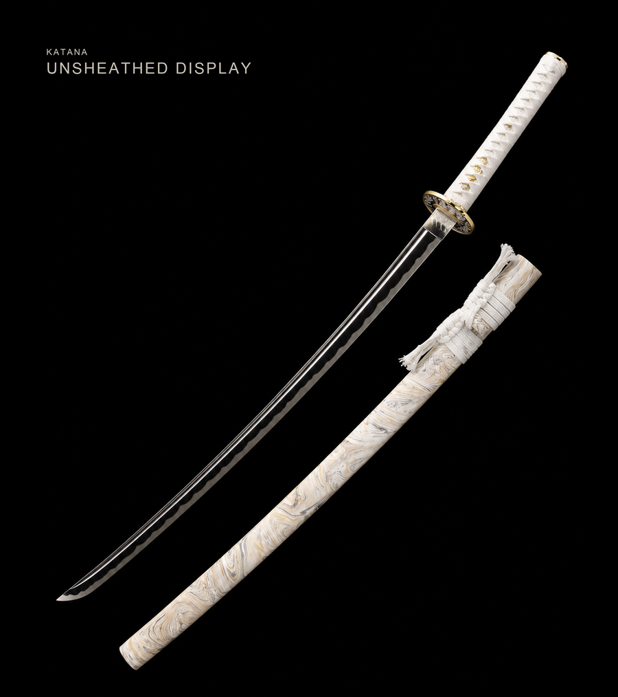 Unsharpened Aurora Collector Katana — 5160 Spring Steel, Slim Saya — view 1