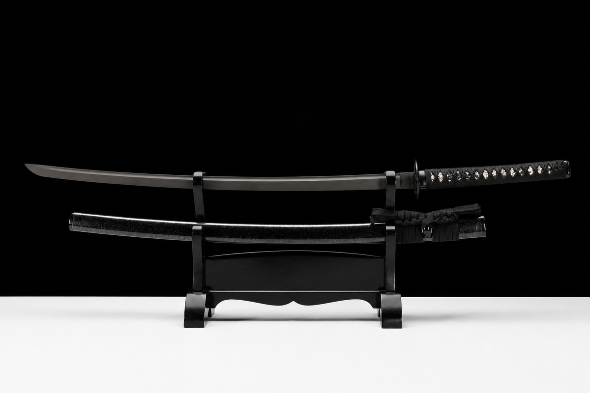 Phantom Katana — Titanium-Coated 5160, Blackened Fittings
