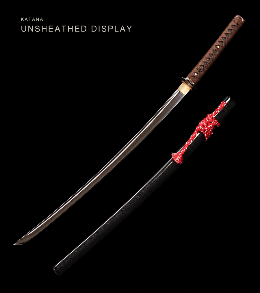 Unsharpened Dragonfly Collector Katana — Spring Steel, Plain Iron Mounts, Slim Saya — view 1