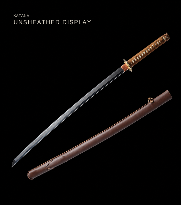 Kobuse Jigane Type 98 Sword — Tan Ito, Brown Leather Saya