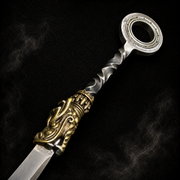 Tenglong Dragon Ring-Pommel Miniature Dao - handle detail - MythArc collectible