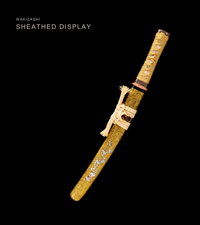 Unsharpened Golden Crow Wakizashi for Display – Clay-Tempered Steel — gallery image 4