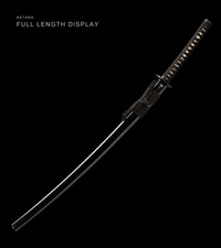 Unsharpened Phantom Katana — Titanium-Coated 5160, Blackened Fittings — gallery image 2