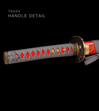 Unsharpened Collector Katana — Grey Ito, Red Metallic Saya — gallery image 3