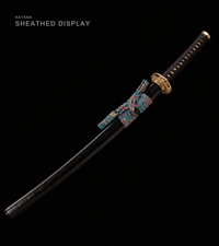 Unsharpened Phoenix Collector Katana — Black Saya, Copper Phoenix Tsuba — gallery image 2