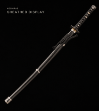 Unsharpened Han-Tachi for Display – Clay-Tempered T10, Curved Tsuka — gallery image 2