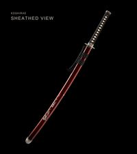 Unsharpened Silver-Tone Collector Katana — Clay-Tempered, True Yokote — gallery image 2