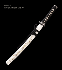 Unsharpened Lantern-Motif Collector Wakizashi — 5160 Steel, Copper-Alloy Fittings — gallery image 2