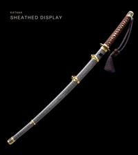 Unsharpened Refined Jigane Naval-Style Collector Sword — Brown Ito, Rayskin Saya — gallery image 2