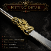 Ornamental Short Spear Miniature - side view - MythArc collectible