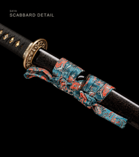 Unsharpened Phoenix Collector Katana — Black Saya, Copper Phoenix Tsuba — gallery image 3
