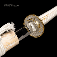 Unsharpened Aurora Katana for Display – 5160 Steel, Slim Saya — gallery image 3