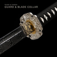 Unsharpened Twisted-Grain Katana — Folded T8, White Eagle Saya — gallery image 3