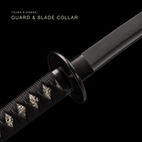 Unsharpened Phantom Katana — Titanium-Coated 5160, Blackened Fittings — gallery image 3