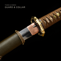 Unsharpened T10 Collector Type 98 Sword — Tan Ito, Olive Iron Saya — gallery image 3