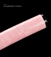 Unsharpened Pink Collector Katana — Pink Saya and Ito, Gold Openwork Tsuba — gallery image 2
