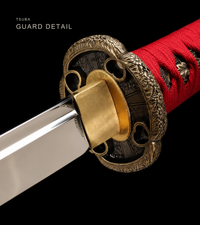 Unsharpened Chrysanthemum Tachi for Display – 65Mn Steel — gallery image 3