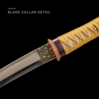 Unsharpened Golden Crow Wakizashi for Display – Clay-Tempered Steel — gallery image 5