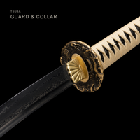 Unsharpened Odachi — 130 cm Patterned Steel, Ivory Ito, Twin-Fish Tsuba — gallery image 3