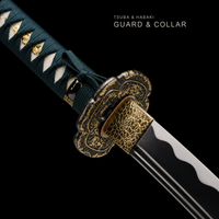 Unsharpened Pan Collector Katana — Grade 45 Carbon Steel, Lacquered Hardwood Saya — gallery image 3