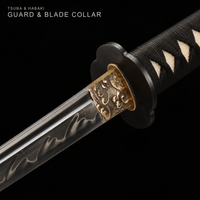 Unsharpened Wave-Hamon Katana — Clay-Tempered T1095, Bo-Hi and True Yokote — gallery image 3