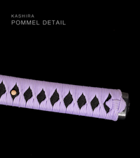 Unsharpened Collector Katana — Lavender Ito, Gold Metallic Saya — gallery image 3