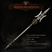 Celestial Three-Edge Miniature Spear - blade detail - MythArc collectible