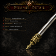 Ornamental Short Spear Miniature - close-up detail - MythArc collectible
