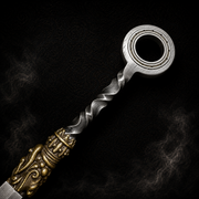Tenglong Dragon Ring-Pommel Miniature Dao - ring pommel detail - MythArc collectible