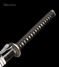 Unsharpened Cloud-Dragon Collector Katana — 5160 Spring Steel, Copper-Alloy Fittings — gallery image 4