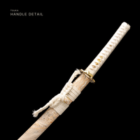 Unsharpened Aurora Katana for Display – 5160 Steel, Slim Saya — gallery image 4