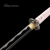 Unsharpened Python-Motif Collector Katana — 5160 Spring Steel, Copper-Alloy Fittings — gallery image 4