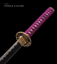 Unsharpened Serpent-Motif Collector Katana — Grade 45 Carbon Steel, Lacquered Hardwood Saya — gallery image 4
