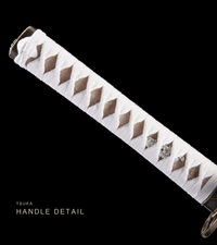 Unsharpened White Dragonfly Collector Katana — 1065 Steel, Piano-Lacquer Saya — gallery image 4