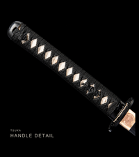Unsharpened Lotus-Openwork Collector Katana — Clay-Tempered T10, Iron Tsuba — gallery image 4