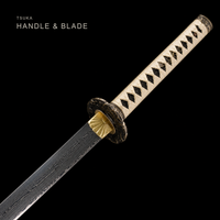 Unsharpened Odachi — 130 cm Patterned Steel, Ivory Ito, Twin-Fish Tsuba — gallery image 4