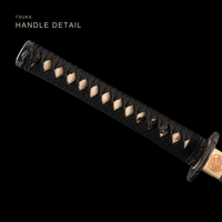 Unsharpened Black Sakura Collector Katana — 1065 Steel, Piano-Lacquer Saya — gallery image 4