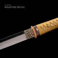 Unsharpened Golden Crow Wakizashi for Display – Clay-Tempered Steel — gallery image 6