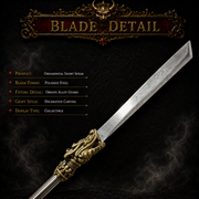 Ornamental Short Spear Miniature - handle detail - MythArc collectible
