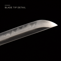 Unsharpened Han-Tachi for Display – Clay-Tempered T10, Curved Tsuka — gallery image 5